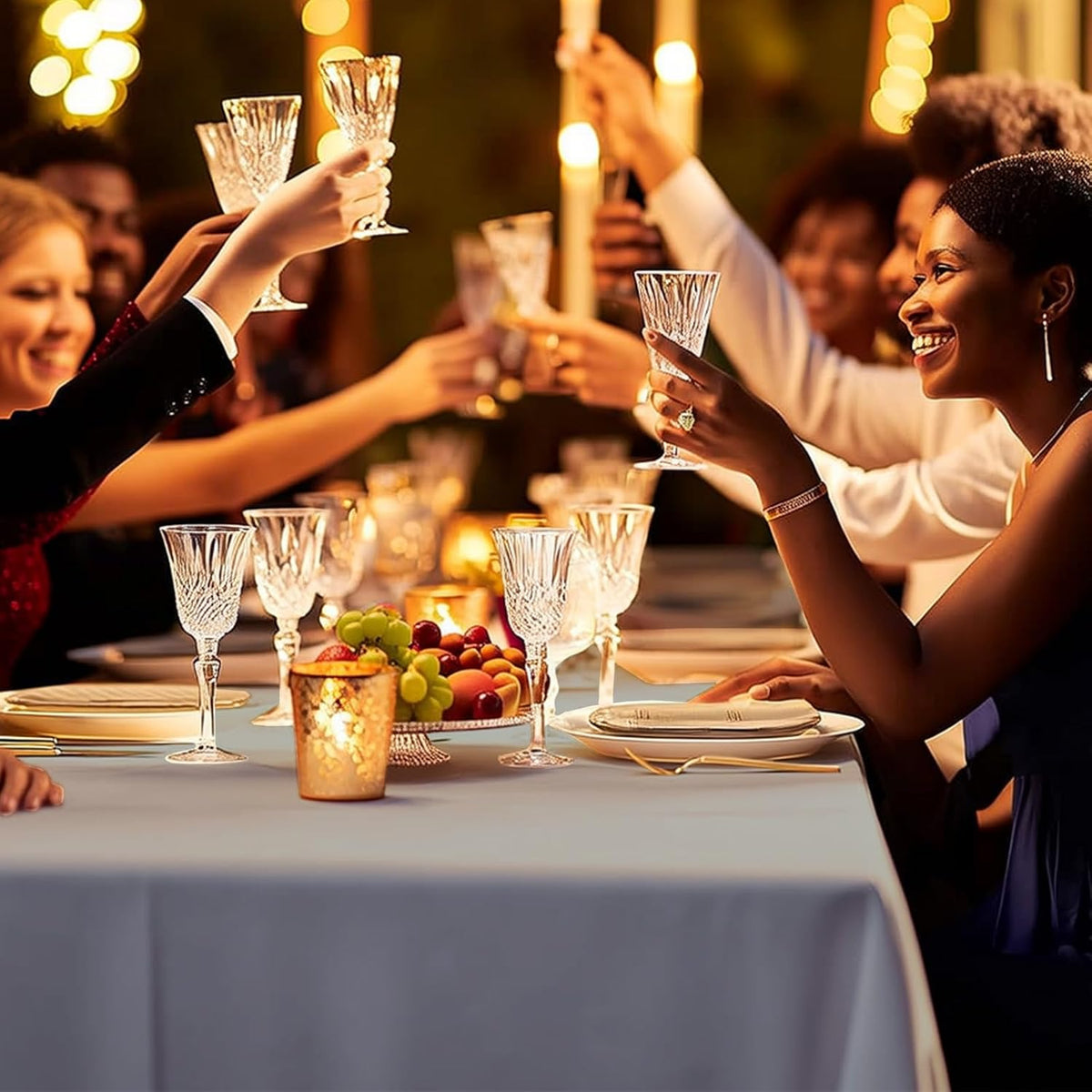 10 Pack Silver Grey Plastic Tablecloth 54x108 Inch Disposable Waterproof Rectangle Table Cover for Party Birthday Wedding Picnic Outdoor