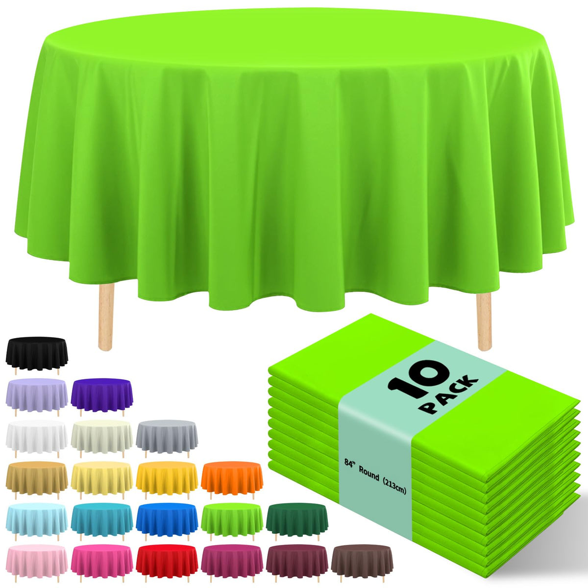 10 Pack Silver Grey Plastic Tablecloth 54x108 Inch Disposable Waterproof Rectangle Table Cover for Party Birthday Wedding Picnic Outdoor