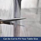 Romanstile Clear Plastic Table Cover Protector Tablecloth, 54 x 78 Inch