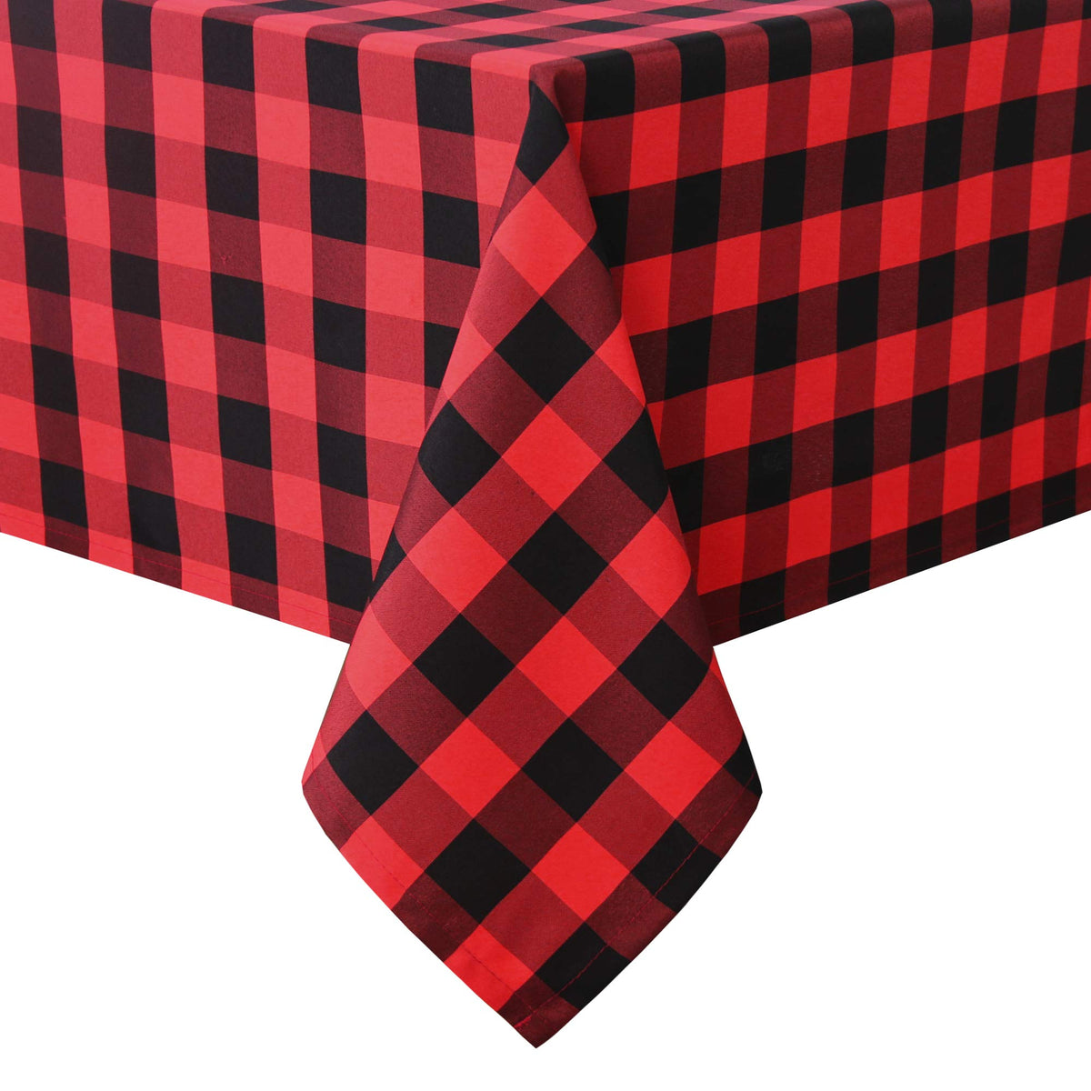 Hiasan 60 x 120 Inch Checkered Tablecloth Rectangle, Black and White