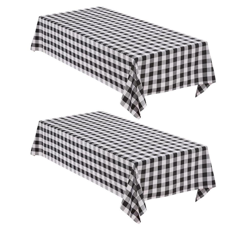 2 Pack Gingham Tablecloth Rectangle Checkered Tablecloth Washable