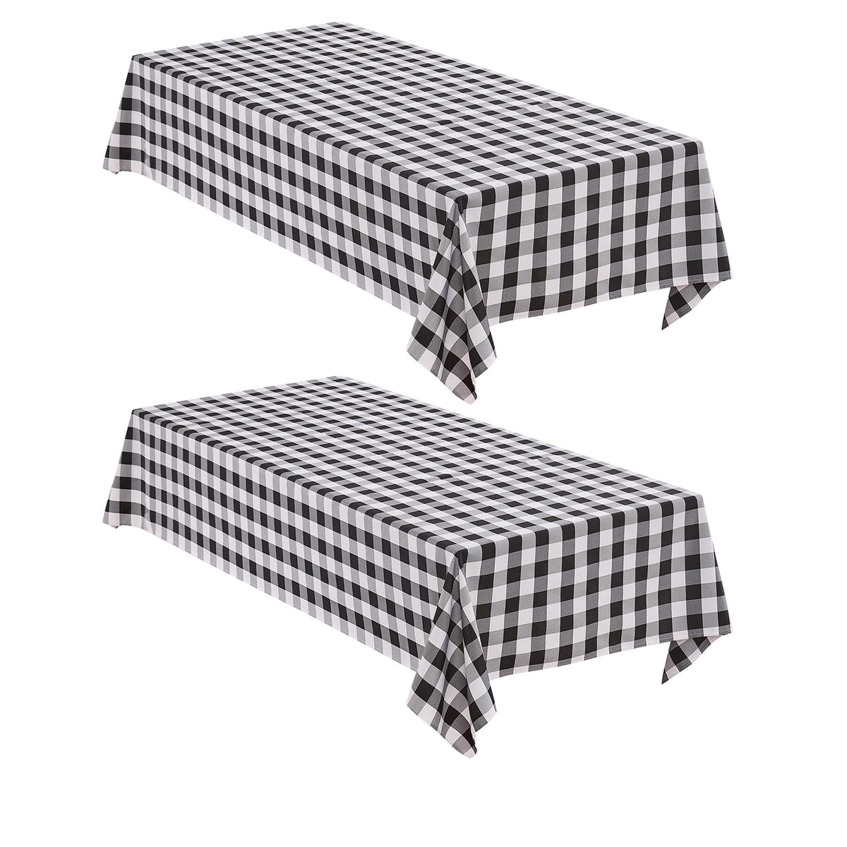 2 Pack Gingham Tablecloth Rectangle Checkered Tablecloth Washable