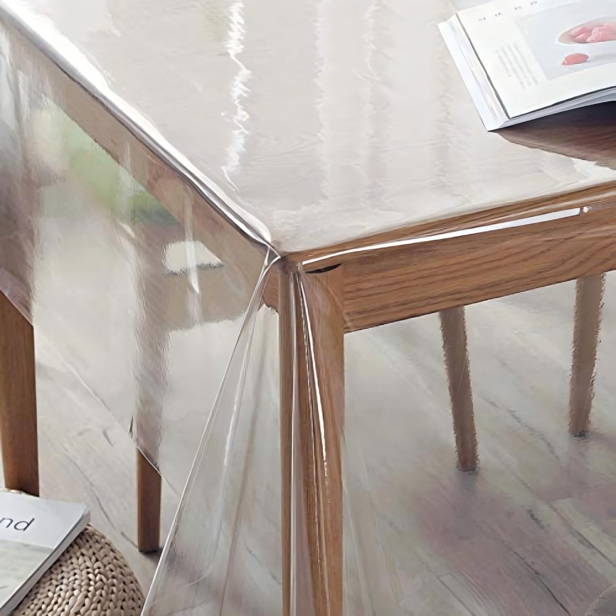 sancua Clear Plastic Table Cover Protector Waterproof Tablecloth 60x84 Inch
