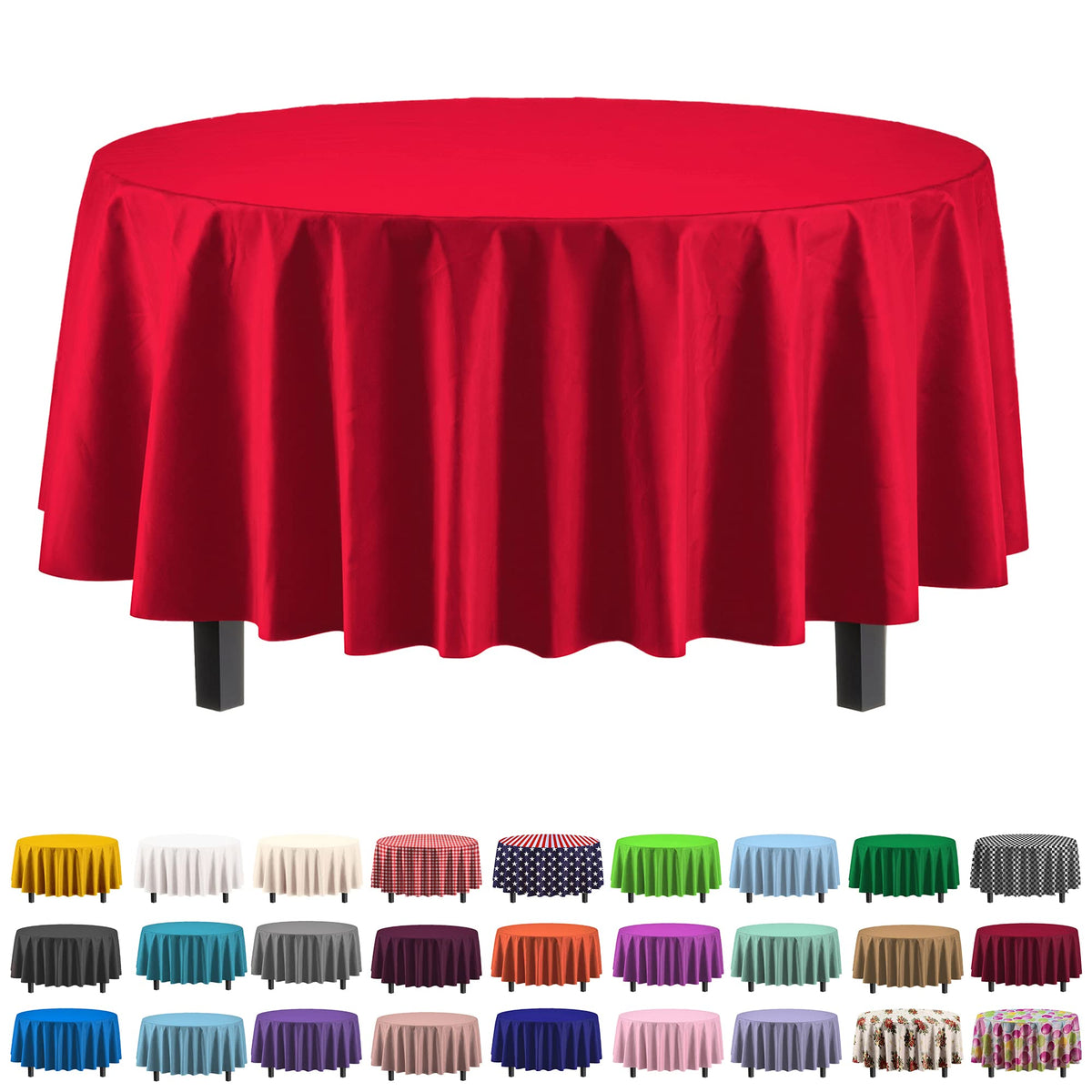Exquisite Purple Plastic Table Cloth Disposable 6 Pack - 54 x 108 Inch Rectangle Tablecloth for 6 Foot Tables - Waterproof Table Cover for Party Wedding Birthday Graduation BBQ Catering