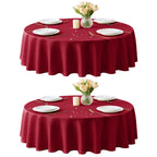 Fall Tablecloths Rectangular 6ft, Slub Texture, Waterproof, 2-Pack