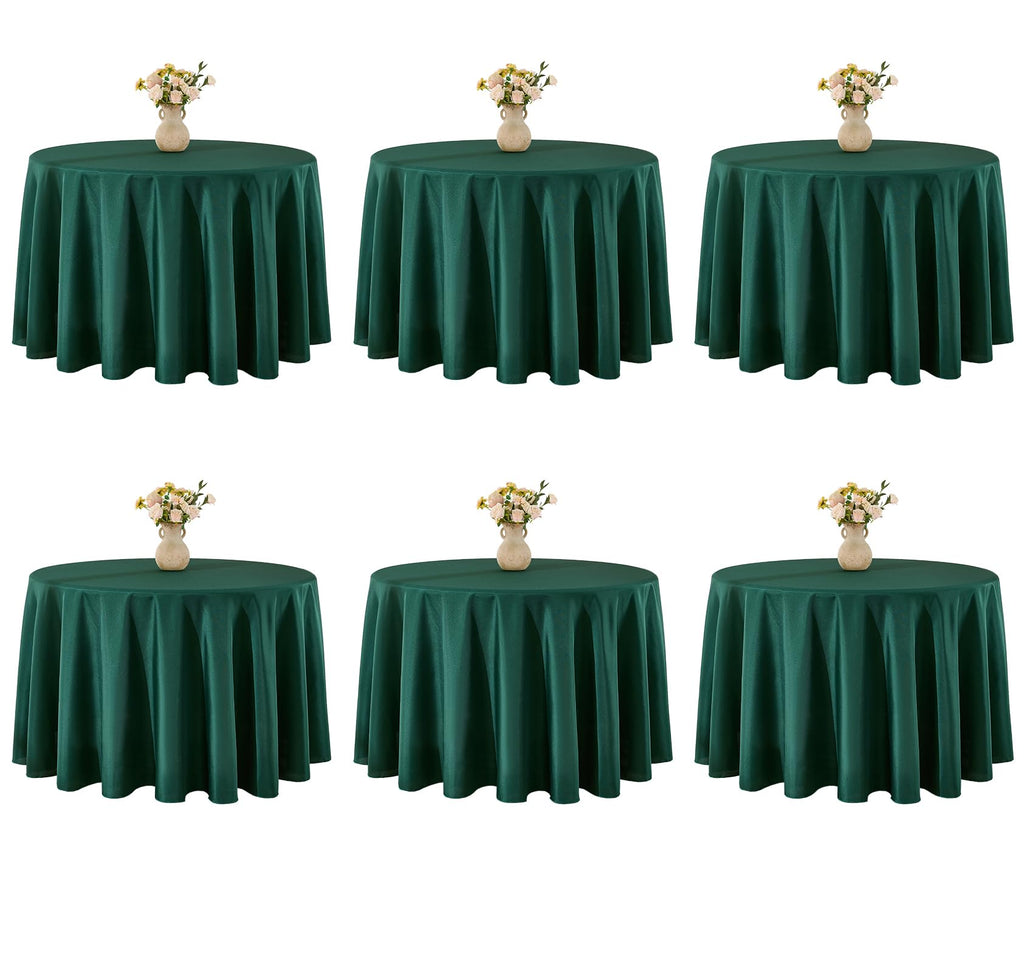 VidaFete Tablecloth 10 Pack 120inch Round Table Cloth Polyester, Navy Blue