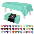 Grandipity Plastic Table Cloth Disposable 12 Pack 54” x 108” Rectangle