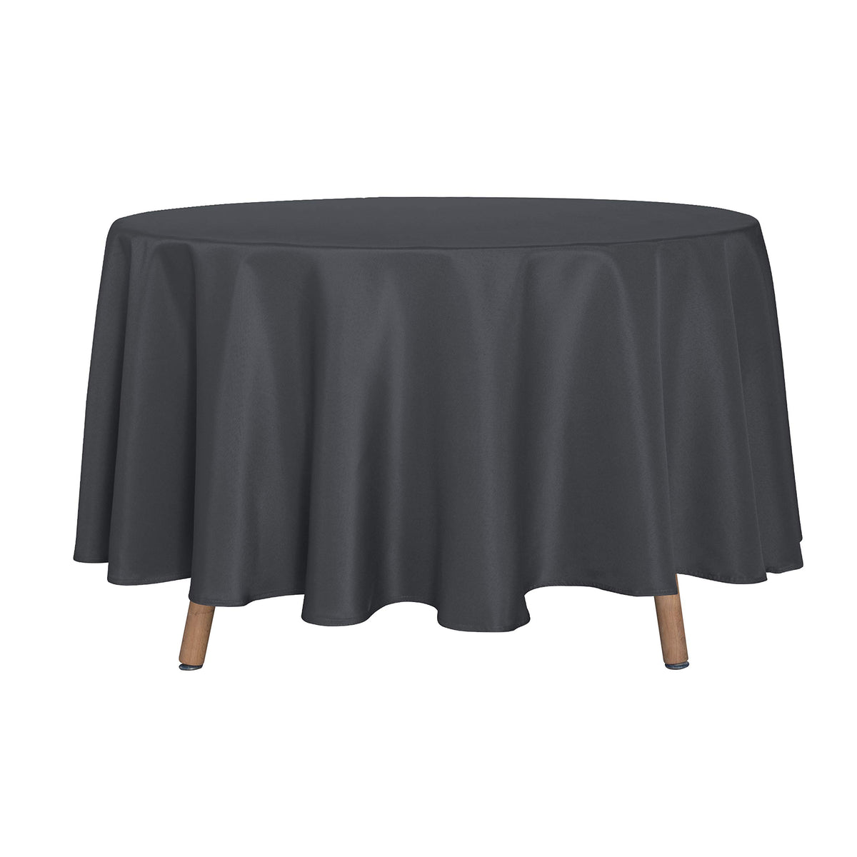 sancua 90 Inch Round Tablecloth Fit 30-72 Inch Tables, White 6 Pack Circle
