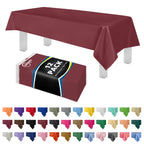 Grandipity Plastic Table Cloth Disposable 12 Pack 54” x 108” Rectangle