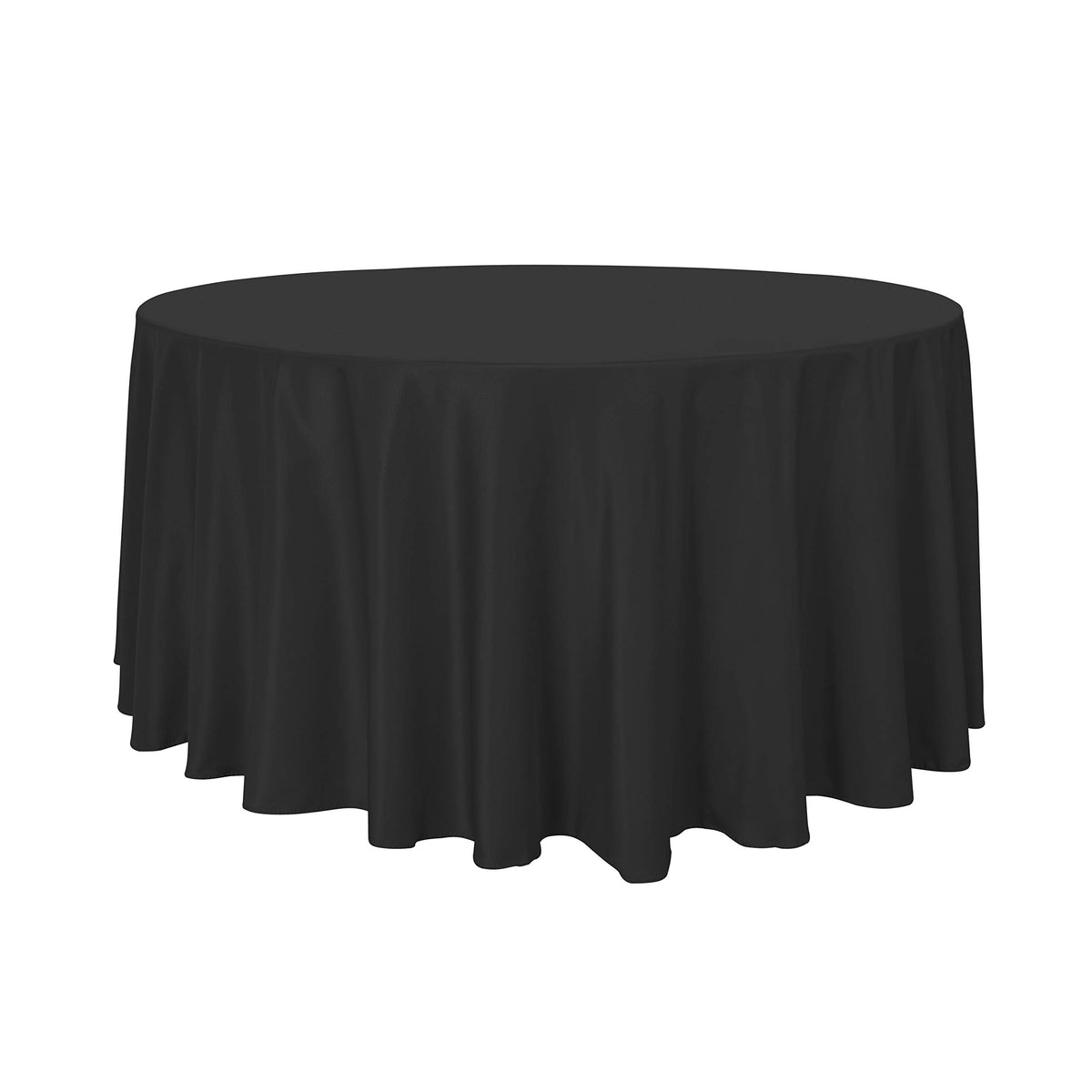 sancua 90 Inch Round Tablecloth Fit 30-72 Inch Tables, White 6 Pack Circle