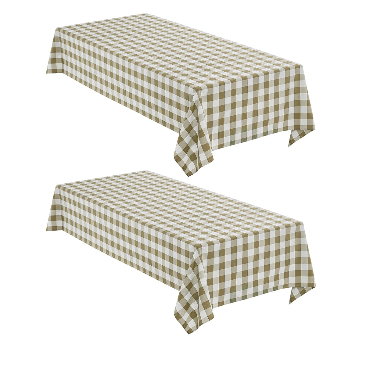 2 Pack Gingham Tablecloth Rectangle Checkered Tablecloth Washable
