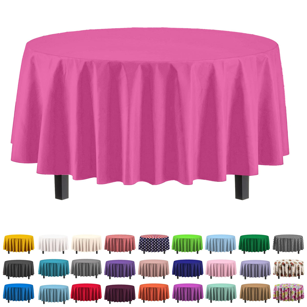 Exquisite Purple Plastic Table Cloth Disposable 6 Pack - 54 x 108 Inch Rectangle Tablecloth for 6 Foot Tables - Waterproof Table Cover for Party Wedding Birthday Graduation BBQ Catering