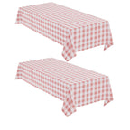 2 Pack Gingham Tablecloth Rectangle Checkered Tablecloth Washable