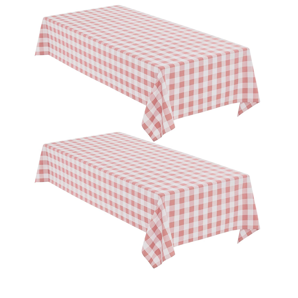 2 Pack Gingham Tablecloth Rectangle Checkered Tablecloth Washable