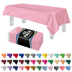 Grandipity Plastic Table Cloth Disposable 12 Pack 54” x 108” Rectangle