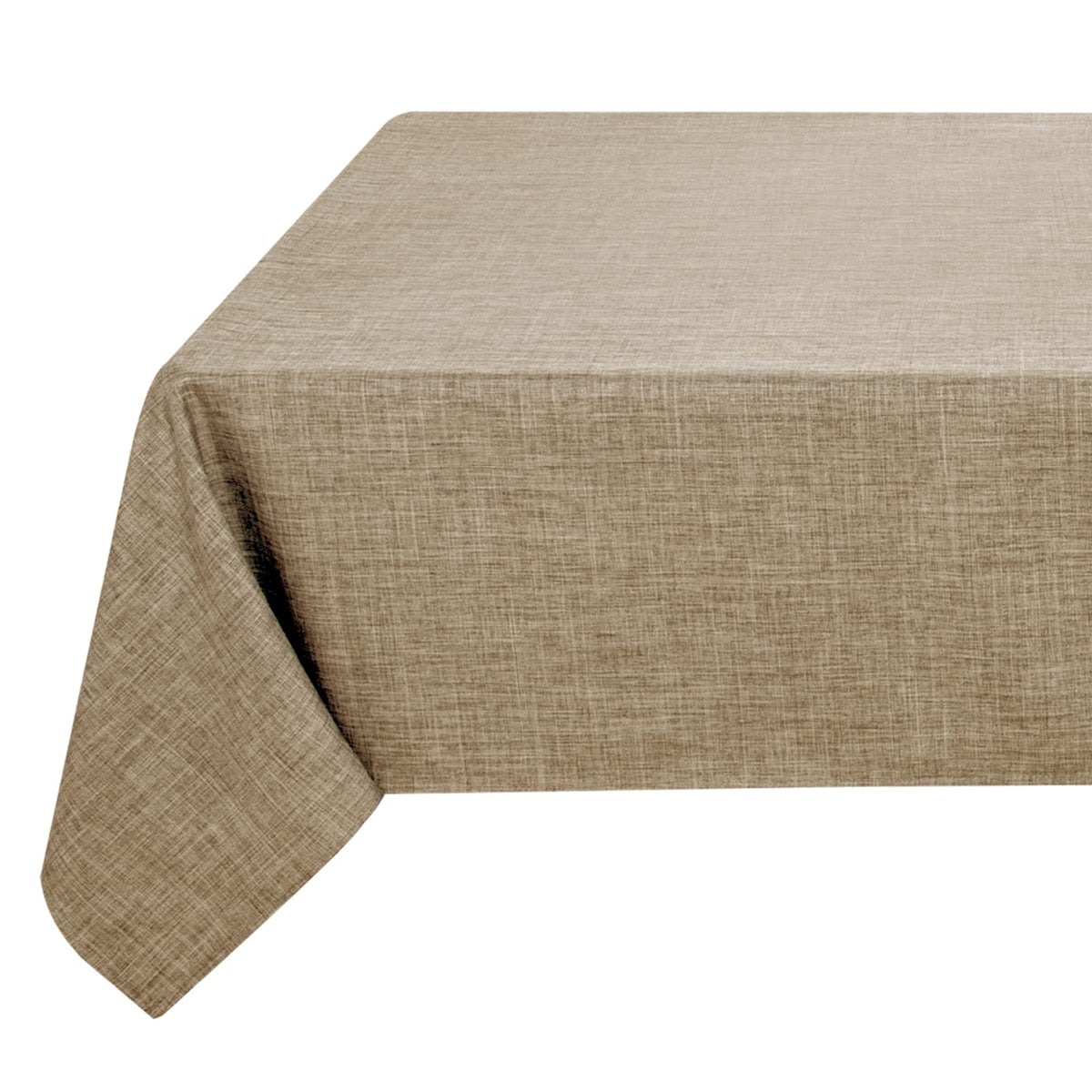 Fitable Nature Faux Linen Tablecloths Rectangle 60 x 84 Inch - 2 Pack Neutral Table Clothes for 4-6 Foot Tables, Wrinkle-Proof Faux Burlap Table Cover for Dining, Farmhouse, Outdoor Picnic, Camping