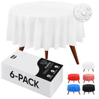 Utopia Kitchen Plastic Table Cloth Disposable [White, 12 Pack]