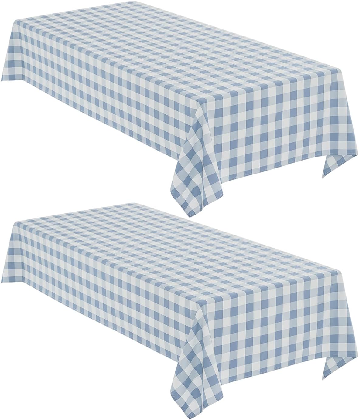 2 Pack Gingham Tablecloth Rectangle Checkered Tablecloth Washable