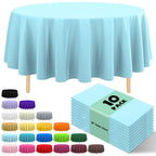 10 Pack Silver Grey Plastic Tablecloth 54x108 Inch Disposable Waterproof Rectangle Table Cover for Party Birthday Wedding Picnic Outdoor