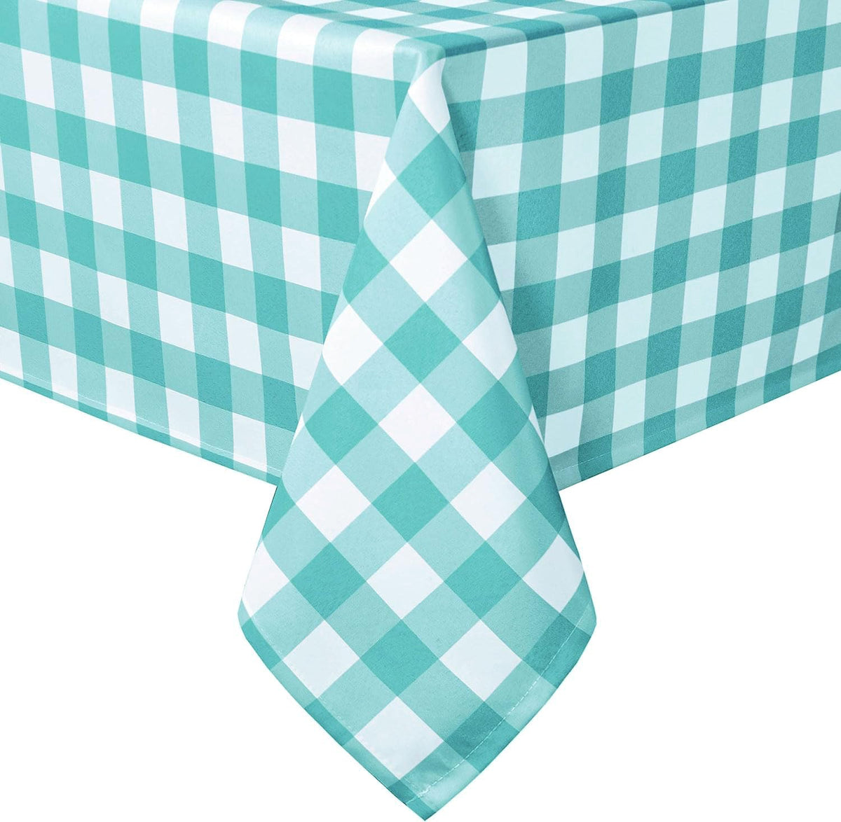 Hiasan 60 x 120 Inch Checkered Tablecloth Rectangle, Black and White