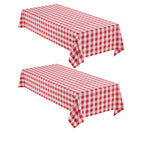 2 Pack Gingham Tablecloth Rectangle Checkered Tablecloth Washable