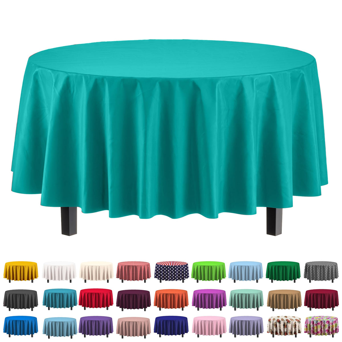 Exquisite Purple Plastic Table Cloth Disposable 6 Pack - 54 x 108 Inch Rectangle Tablecloth for 6 Foot Tables - Waterproof Table Cover for Party Wedding Birthday Graduation BBQ Catering