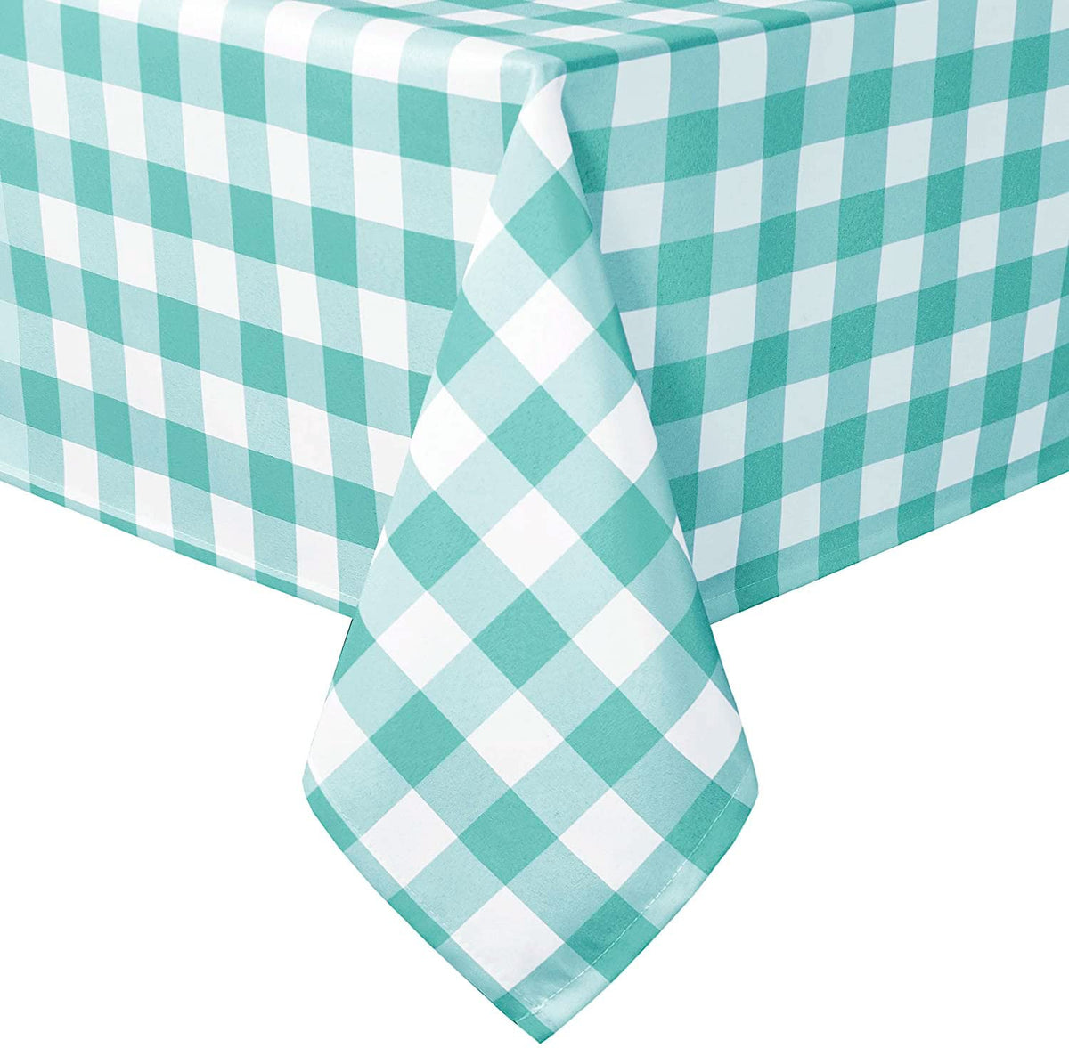 Hiasan 60 x 120 Inch Checkered Tablecloth Rectangle, Black and White