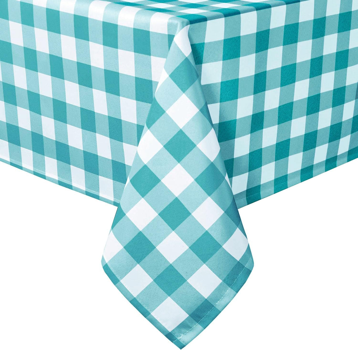 Hiasan 60 x 120 Inch Checkered Tablecloth Rectangle, Black and White