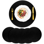 ADRIMER Placemats, Heat Resistant Oval Place Mats Set of 4 Easy to Clean