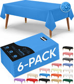 Utopia Kitchen Plastic Table Cloth Disposable [White, 12 Pack]