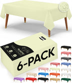 Utopia Kitchen Plastic Table Cloth Disposable [White, 12 Pack]
