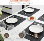 Black Halloween Vinyl Placemats Set of 6 Waterproof Table Mats