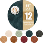 ADRIMER Placemats, Heat Resistant Oval Place Mats Set of 4 Easy to Clean