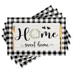 Farmhouse Teal Placemats Set of 4 Thankful Blessed Table Mats