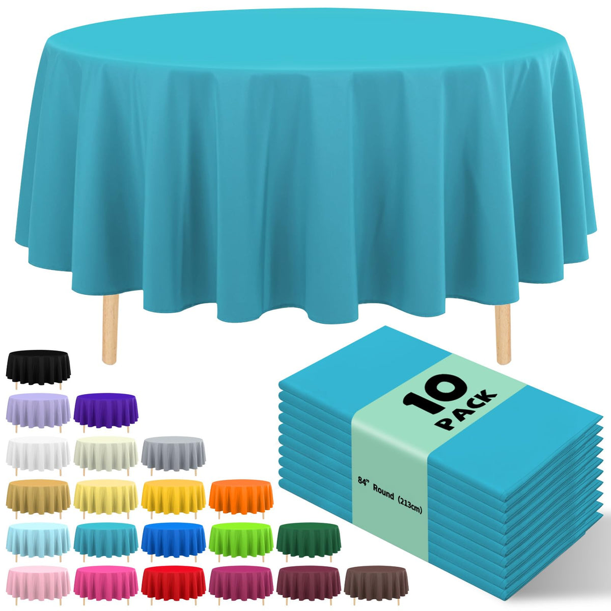 10 Pack Silver Grey Plastic Tablecloth 54x108 Inch Disposable Waterproof Rectangle Table Cover for Party Birthday Wedding Picnic Outdoor