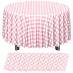 12Pack Sage Green Plastic Checkered Tablecloth, Premium Decorative Disposable Sage Green Gingham Plaid Table Cloths for Parties, Rectangle Party Table Cover for Picnic Birthday Wedding, 54x108 Inch