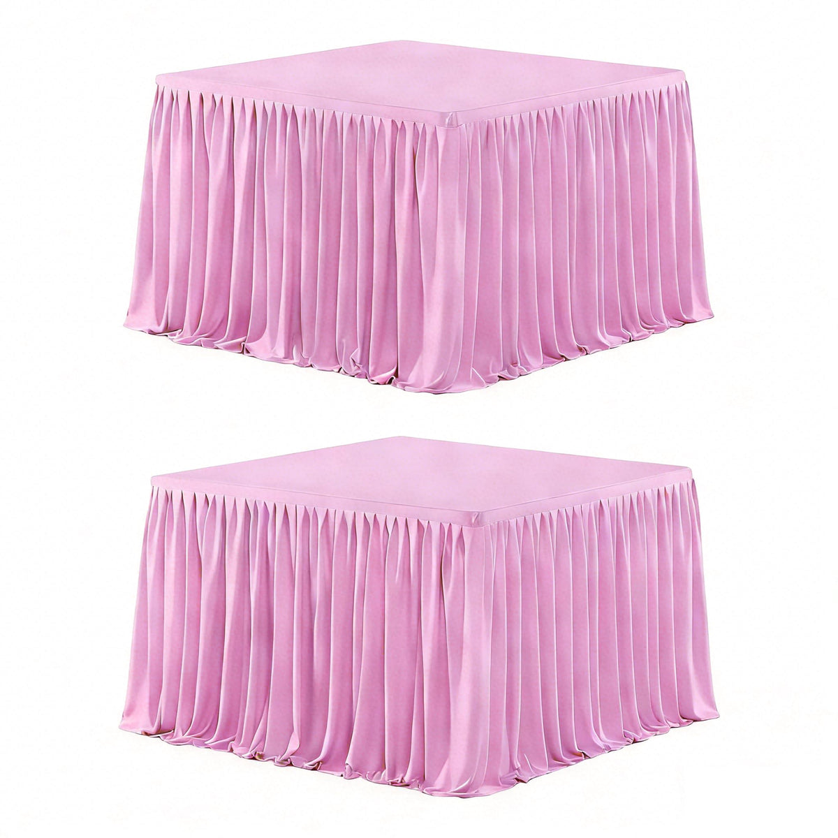 Wish Care 2 Pack Champagne Rectangle Table Clothes for 6 Foot Tables, Polyester Fitted Tablecloths 6t Stretch Table Cover for Wedding, Birthday, Parties, Trade Show, Craft Show