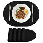 homing Heat Resistant Oval Placemats Set of 6, Light Grey