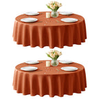 Fall Tablecloths Rectangular 6ft, Slub Texture, Waterproof, 2-Pack