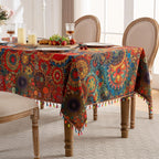 Bohemian Geometric Waterproof Rectangle Table Cloth 60x102inch