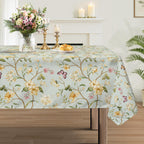 Spring Pink Flower Washable Rectangle Table Cloth 60x84inch