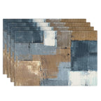 Emvency Farmhouse Placemats Set of 4, 12x18 Inch, Modern Abstract