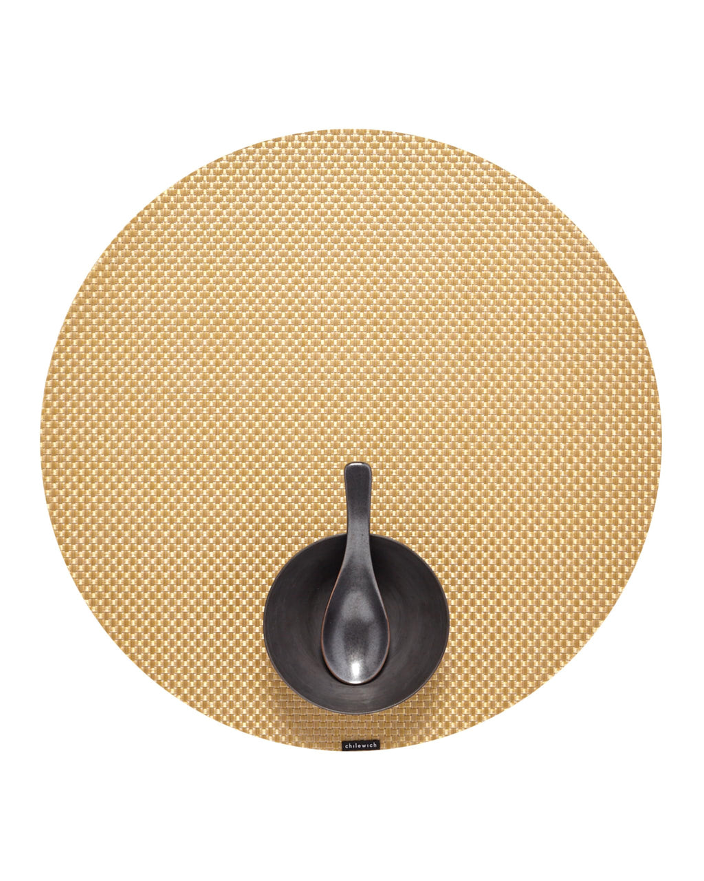 Chilewich Basketweave Placemats, Woven Round Placemats Set of 4