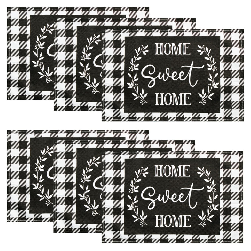 Farmhouse Teal Placemats Set of 4 Thankful Blessed Table Mats