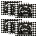 Farmhouse Teal Placemats Set of 4 Thankful Blessed Table Mats