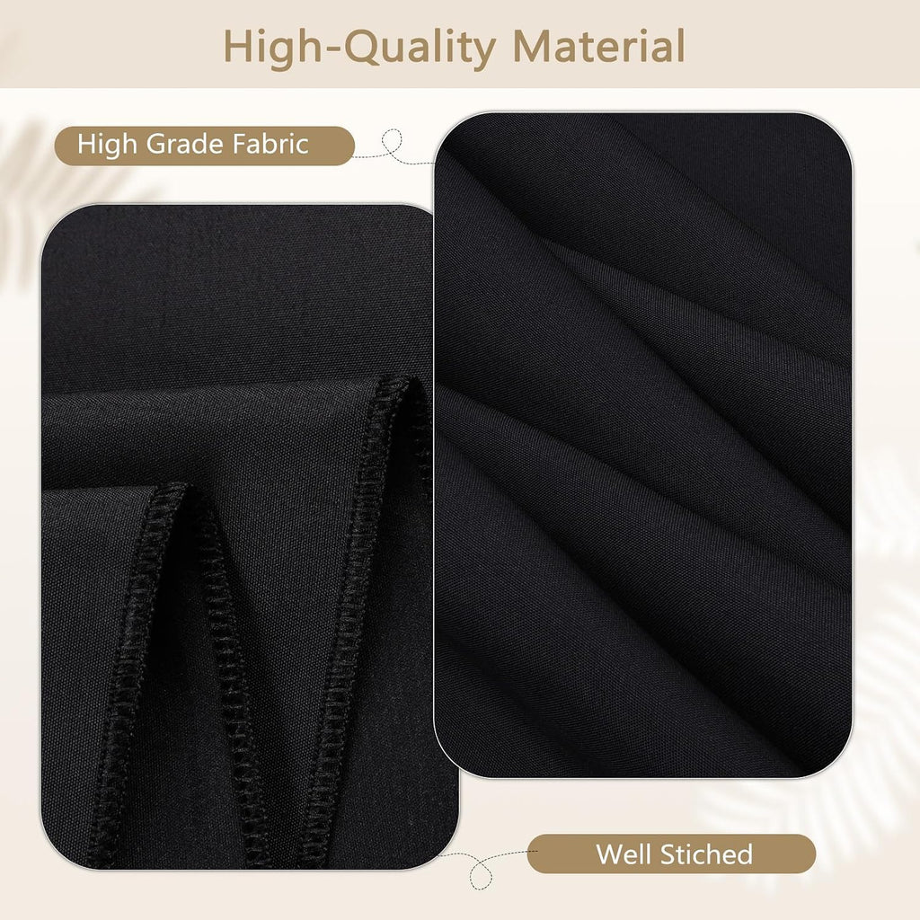 Black Tablecloths Rectangle 60 x 102 Inch, 12 Pack