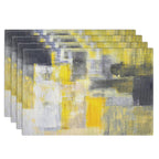 Emvency Farmhouse Placemats Set of 4, 12x18 Inch, Modern Abstract