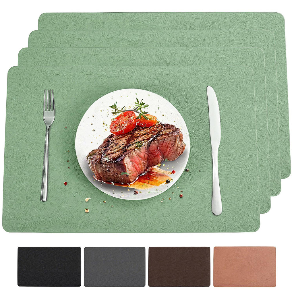 Black Halloween Vinyl Placemats Set of 6 Waterproof Table Mats