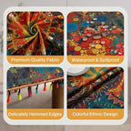 Bohemian Geometric Waterproof Rectangle Table Cloth 60x102inch
