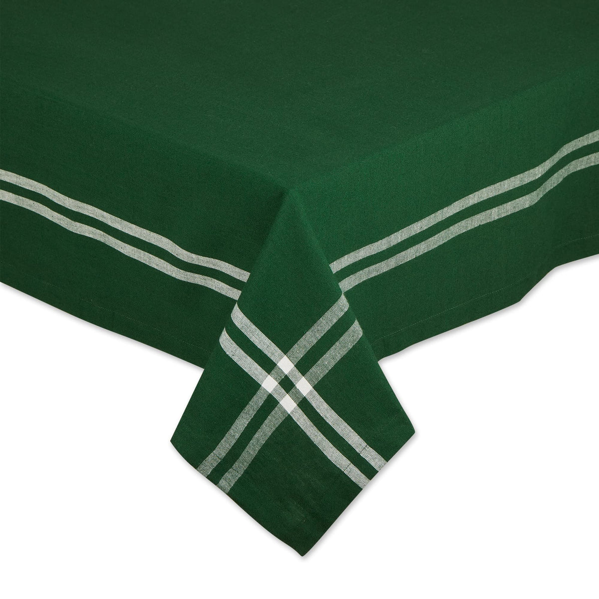 DII French Stripe Tabletop Collection Farmhouse Style Dining Table Linen Tablecloth, 60x84, Blue Chambray